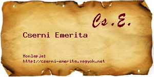 Cserni Emerita névjegykártya